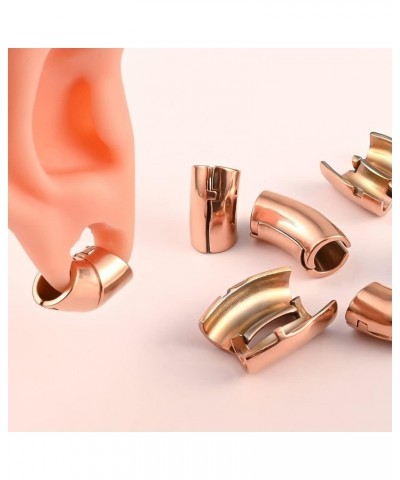 2PCS Click Ear Lobe Cuff Stainless Steel Plugs Ear Gauges Tunnels Piercing Expander Stretchers Fashion Body Jewelry 16mm(5/8"...