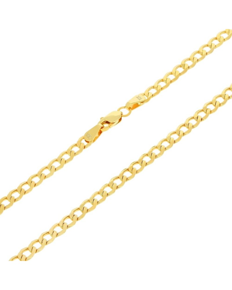 10k Yellow Gold 3.5mm Cuban Curb Link Chain Pendant Necklace, Mens Womens Jewelry 16" 18" 20" 22" 24" 26" 28" 30 28 $75.33 Ne...