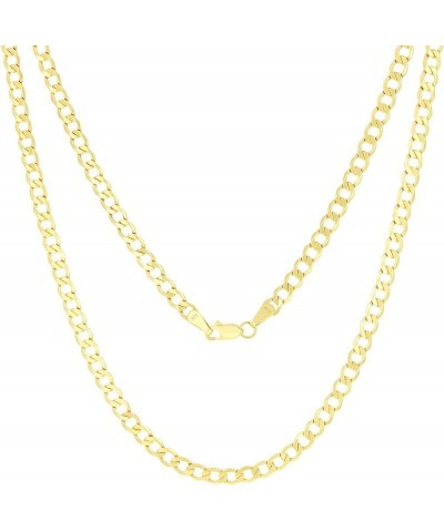 10k Yellow Gold 3.5mm Cuban Curb Link Chain Pendant Necklace, Mens Womens Jewelry 16" 18" 20" 22" 24" 26" 28" 30 28 $75.33 Ne...