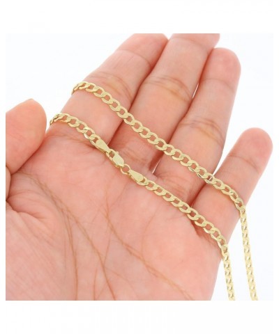 10k Yellow Gold 3.5mm Cuban Curb Link Chain Pendant Necklace, Mens Womens Jewelry 16" 18" 20" 22" 24" 26" 28" 30 28 $75.33 Ne...