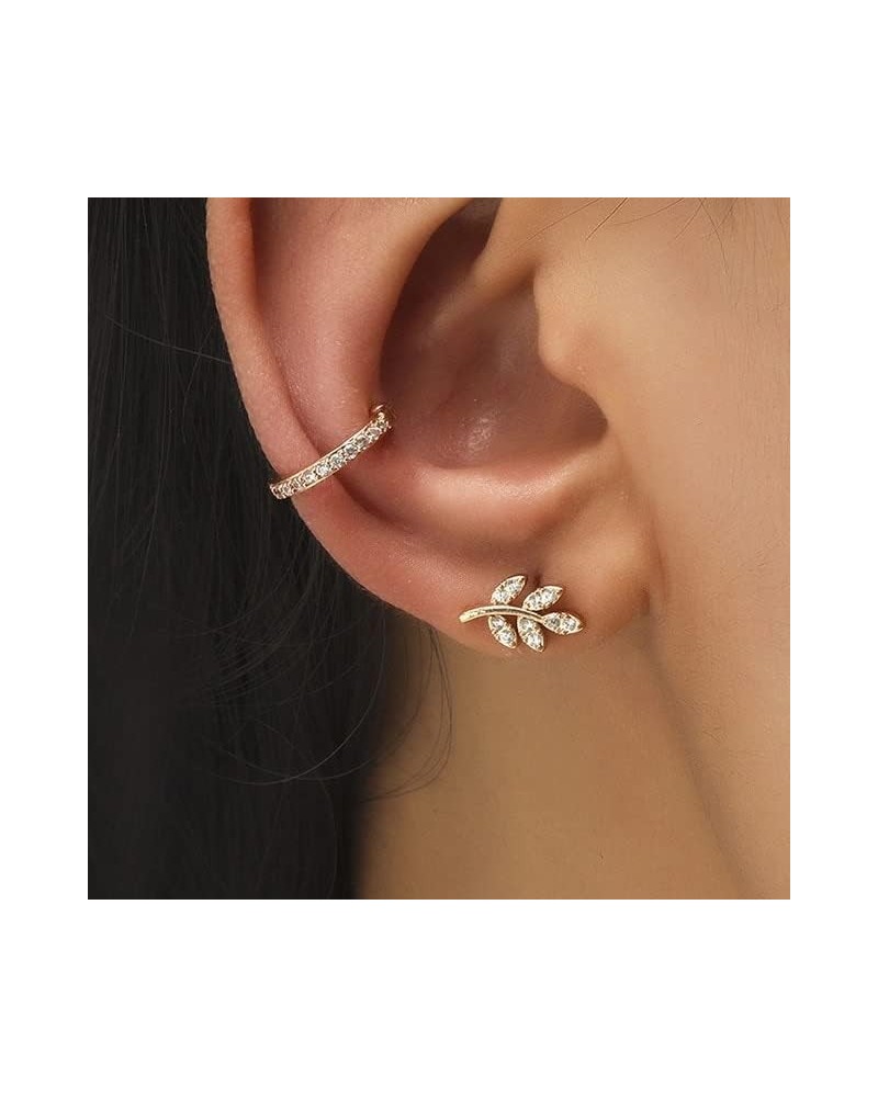 Cartilage Conch Fake Without Piercing Cuff Earring Ear Cuff Wrap Rock Earring Cuff No Piercing Women Crystal Clip Ear Adjusta...