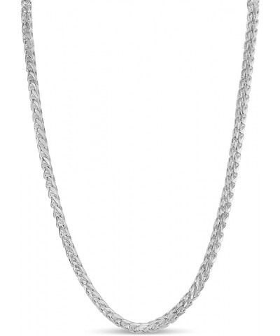 925 Sterling Silver Franco Chain Necklace, Hypoallergenic, Lobster Clasp Closure, Unisex Men's Women's 3.8 mm $130.18 Necklaces