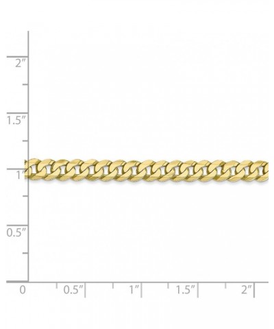 10k Yellow Gold 4.75mm Flat Beveled Curb Chain Anklet for Women $206.23 Anklets