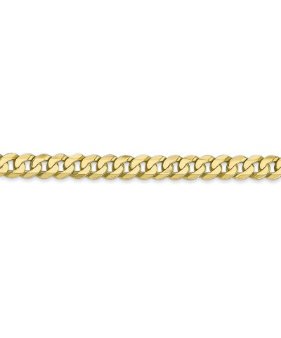 10k Yellow Gold 4.75mm Flat Beveled Curb Chain Anklet for Women $206.23 Anklets