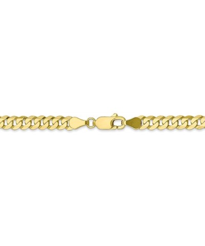 10k Yellow Gold 4.75mm Flat Beveled Curb Chain Anklet for Women $206.23 Anklets