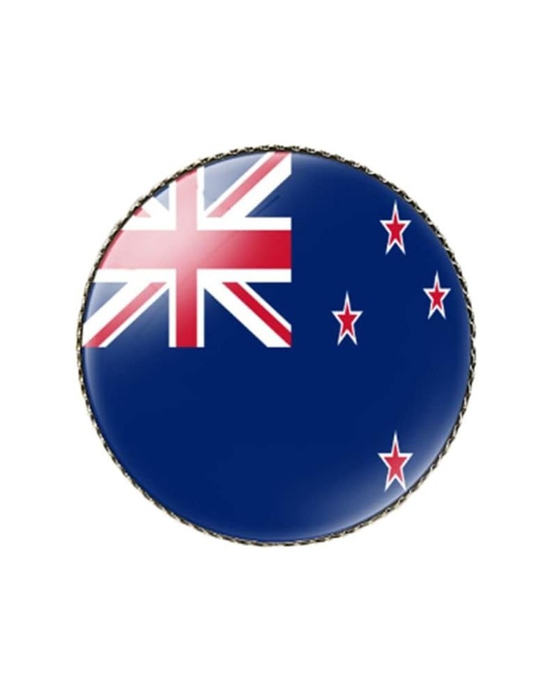 Round 1 Inch Australia Flag Pin International Travel Brooch Metal and Glass Revivalism Style Souvenir Badge for Hat Clothes B...