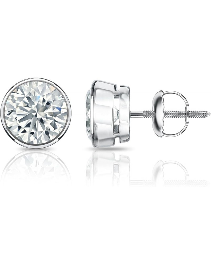 14k Gold Bezel-set Round Diamond Stud Earrings (1/4-2cttw, J-K, I1-I2) Screw-backs White Gold 2.0 carats $181.80 Earrings