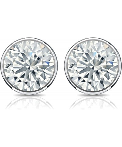 14k Gold Bezel-set Round Diamond Stud Earrings (1/4-2cttw, J-K, I1-I2) Screw-backs White Gold 2.0 carats $181.80 Earrings