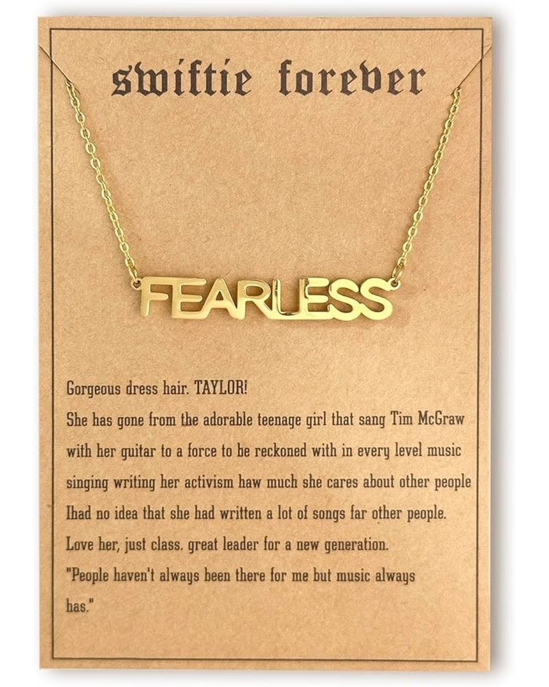 Ts Albums Necklace for Fans，Eras Midnights Speaknow Evermore Necklace for Concert Outfit Jewelry Inspired Fan Gifts FEARLESS ...