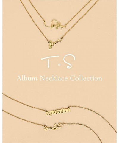 Ts Albums Necklace for Fans，Eras Midnights Speaknow Evermore Necklace for Concert Outfit Jewelry Inspired Fan Gifts FEARLESS ...