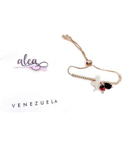 Map of Venezuela charm Peonia Seed and Powerful Azabache Bolo Chain Adjustable Bracelet $13.50 Bracelets