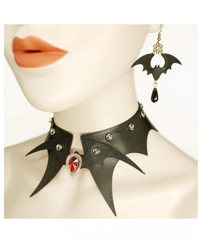 Cathercing Halloween Gothic Black Choker Necklace for Women Red Vampire Black Lace Choker Vintage Halloween Vampire Accessori...