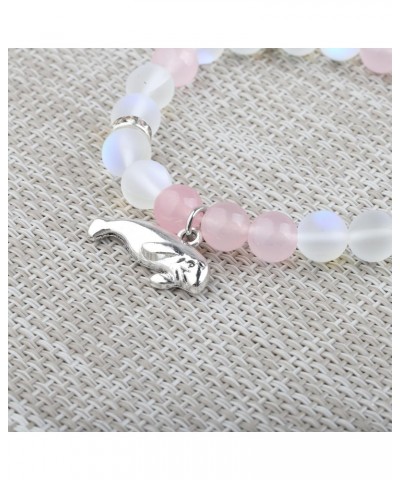 Manatees Bracelet Manatee Lovers Gift In A World Of Sharks Be A Manatee Jewelry Sea Cow Gift for Women (Manatees Bracelet) $9...