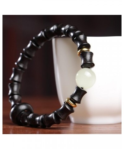 Unisex Natural Ebony Buddhist Prayer Bead Necklace Bracelet Tibetan Prayer Mala Beaded Black 8mmx10mm 17bamboo beads $18.02 B...