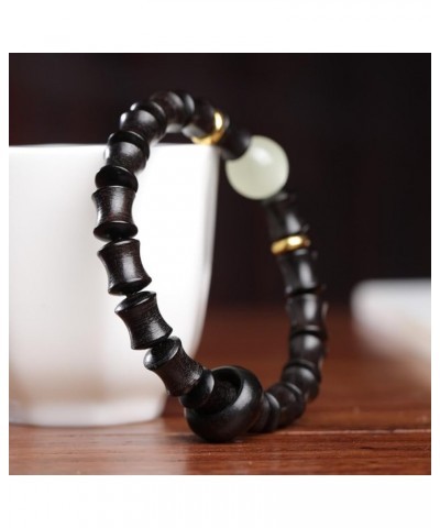 Unisex Natural Ebony Buddhist Prayer Bead Necklace Bracelet Tibetan Prayer Mala Beaded Black 8mmx10mm 17bamboo beads $18.02 B...