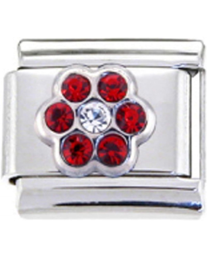 Birthstone CZ Rhinestone Flower 9mm Charm Fits Traditional Classic Jan $8.84 Bracelets