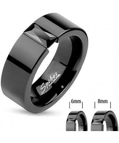 His and Hers 4 Piece?Black Ion Plated Stainless Steel Wedding Engagement Ring Band Set Women's Size 09 Men's 08mm Size 11 $22...