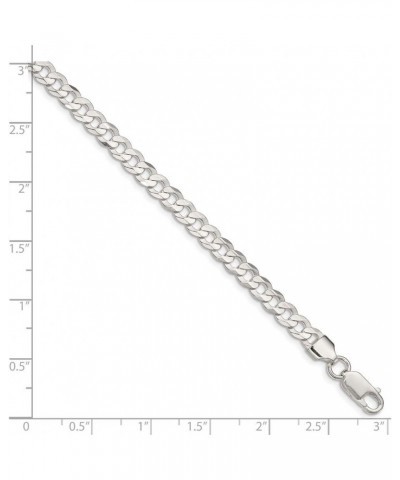 Solid 925 Sterling Silver 5.65mm Concave Beveled Curb Cuban Chain Necklace - with Secure Lobster Lock Clasp 22.0 Inches $48.3...