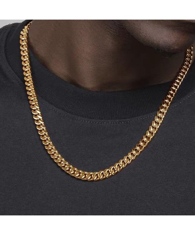 9mm Miami Cuban Link Chain for Men Women 316L Stainless Steel Boys Hiphop Silver Color Choker Necklace 16/18/20/22/24/26 Inch...