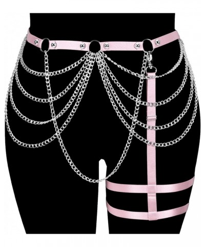 Plus size Waist belts Body chain gothic harness for women Plump Punk Festival rave Large size Halloween Lingerie cage Pink $1...