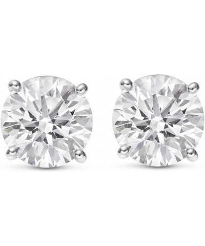 3/4-8 IGI Certified LAB-GROWN Round Cut Diamond Earrings 4 Prong Push Back Value Collection (H-I Color, SI1-SI2 Clarity) 1.5 ...