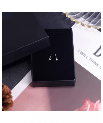 20g 14K Real Gold Nose Rings CZ Simulated Diamond Nose Studs Hypoallergenic Nostril Nose Piercing Jewelry for Women Men 2pcs,...