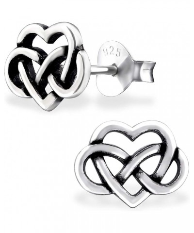 925 Sterling Silver Infinity Celtic Knot Stud Earrings (Nickel Free) Your Choice 9mm Heart $11.39 Earrings