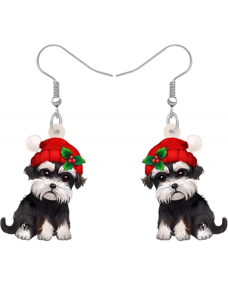 Acrylic Drop Dangle Christmas Gifts Dog Puppy Doggy Earrings Ornaments Decorations Jewelry For Women Accessories Schnauzer $7...