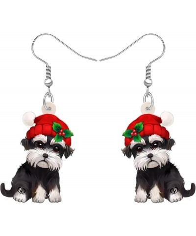 Acrylic Drop Dangle Christmas Gifts Dog Puppy Doggy Earrings Ornaments Decorations Jewelry For Women Accessories Schnauzer $7...