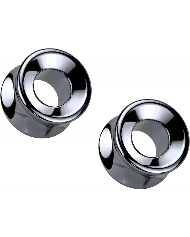 Hematite Stone Light Weight Double Flared Tunnel Plugs, Sold as a Pair 10mm (00GA) $13.39 Body Jewelry