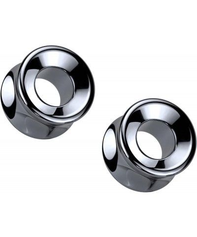 Hematite Stone Light Weight Double Flared Tunnel Plugs, Sold as a Pair 10mm (00GA) $13.39 Body Jewelry