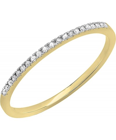 0.08 Cttw Round White Diamond Stackable Wedding Band for Women in 10K Gold 4.5 Yellow Gold $90.85 Bracelets