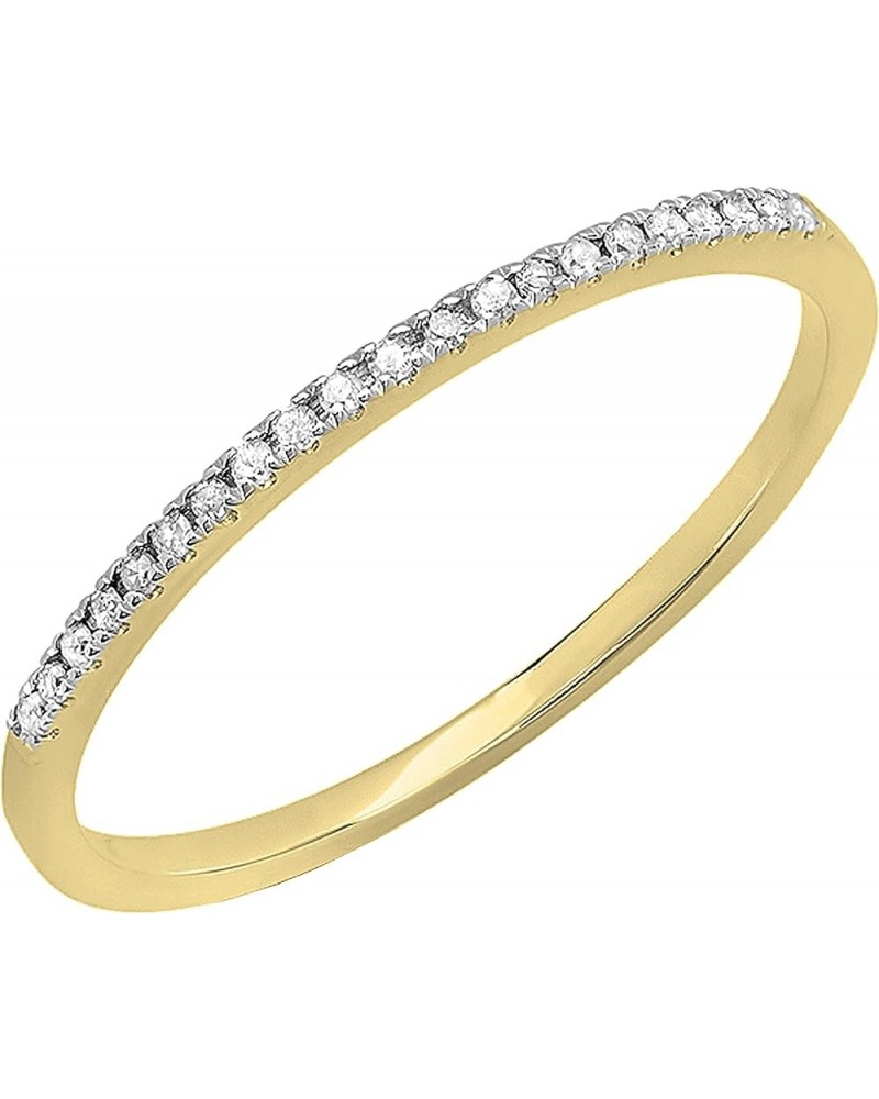 0.08 Cttw Round White Diamond Stackable Wedding Band for Women in 10K Gold 4.5 Yellow Gold $90.85 Bracelets