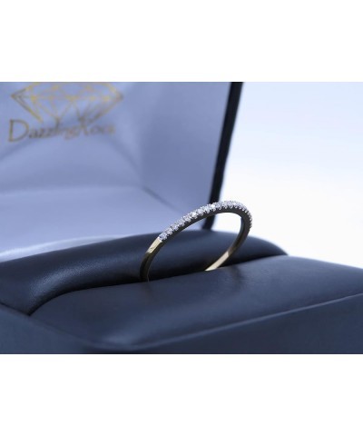 0.08 Cttw Round White Diamond Stackable Wedding Band for Women in 10K Gold 4.5 Yellow Gold $90.85 Bracelets