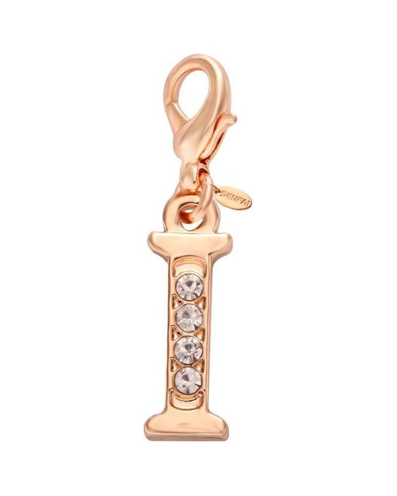 Rose Gold Plated 26 Alphabet English Letters Crystal First Initial Name Charms for Bracelet,Necklace,Zipper Puller I $9.60 Br...