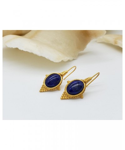 Egyptian Revival Earrings with Lapis $39.00 Earrings