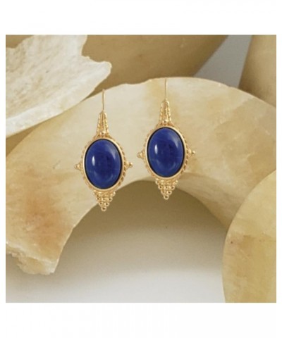 Egyptian Revival Earrings with Lapis $39.00 Earrings