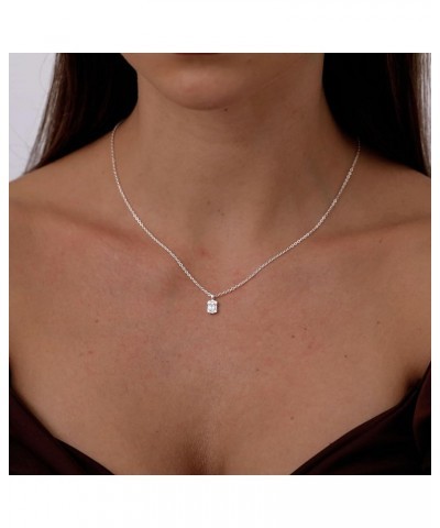 CZ Diamond Necklace for Women,14K Gold Plated Cubic Zirconia Diamond Dainty Layered Waterdrop Shape Square Pendant Necklace J...