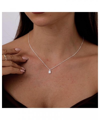 CZ Diamond Necklace for Women,14K Gold Plated Cubic Zirconia Diamond Dainty Layered Waterdrop Shape Square Pendant Necklace J...