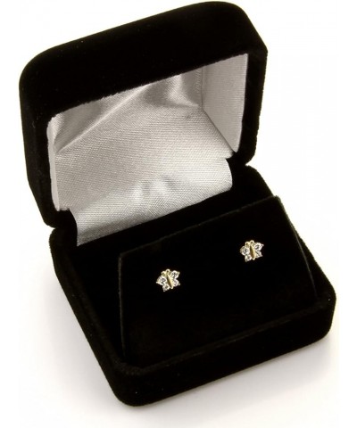 14k Yellow Gold 5mm Round Bezel Set Stud Earrings with Screw Back - 12 Different Color Available Nov $30.60 Earrings