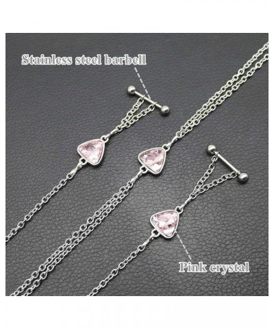 Nipple Chains With Choker Piercing Body Jewelry Crystal Surgical Steel Nipple Rings 14G Barbells b $7.11 Body Jewelry