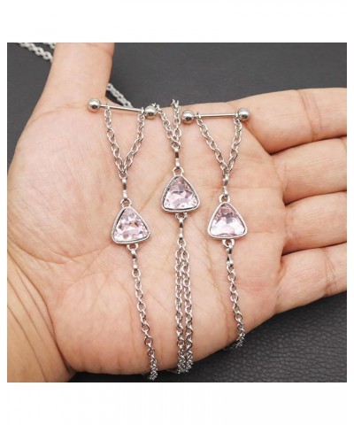 Nipple Chains With Choker Piercing Body Jewelry Crystal Surgical Steel Nipple Rings 14G Barbells b $7.11 Body Jewelry