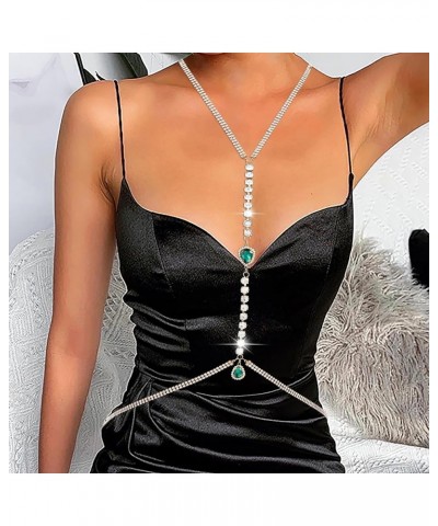 Rhinestone Body Chain Gold Silver Crystal Body Necklace Sexy Bra Chain Sparkle Body Jewelry Beach Nightclub Body Accessories ...