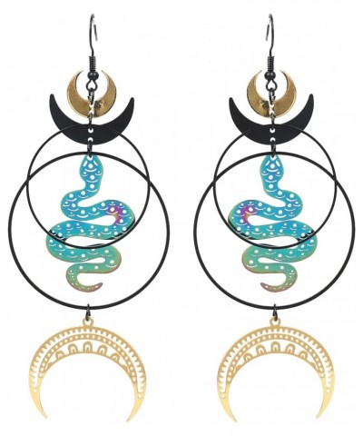 The Golden Snake Earrings, Hypoallergenic Wanderlust Jewelry Witchy Earrings snake-2 $9.38 Earrings