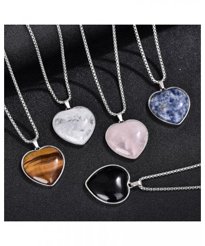 Crystal Pendant Necklace for Woman Birthday Christmas Obsidian $9.00 Necklaces