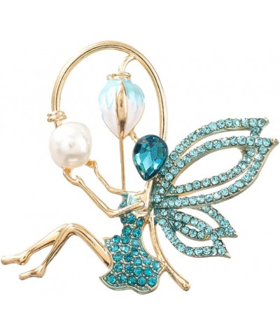 Alloy Brooch Crystal Rhinestone Studded Butterfly Fairy Brooch Clothing Corsage Gift for Women (Random Color) $7.86 Brooches ...