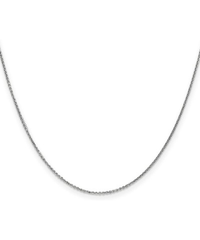 14k White Gold Diamond-Cut Cable Chain Necklace or Anklet 0.9 Millimeters Chain $95.55 Necklaces