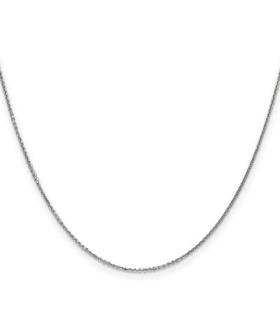 14k White Gold Diamond-Cut Cable Chain Necklace or Anklet 0.9 Millimeters Chain $95.55 Necklaces