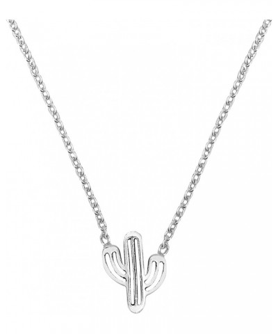 Cool Chic .925 Sterling Silver Summer Desert Cactus Pendant Necklace $10.08 Necklaces