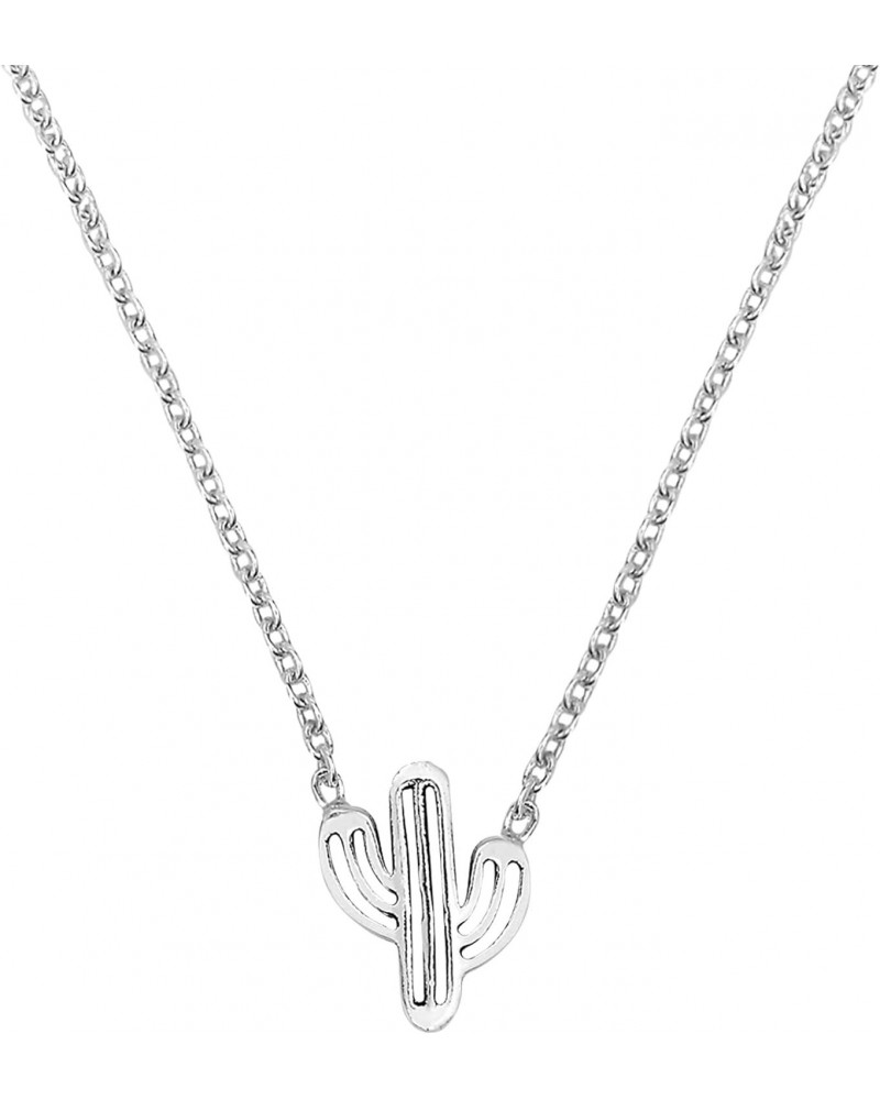 Cool Chic .925 Sterling Silver Summer Desert Cactus Pendant Necklace $10.08 Necklaces